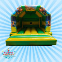 15x12ft Green And Yellow Bouncy Castle Mario Karts Theme