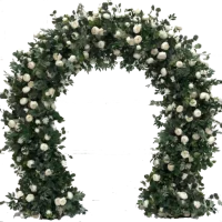 Wild Enchanted Forest Foliage And White Floral Arch