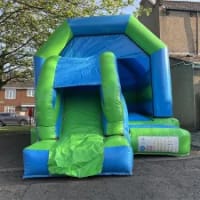 Green And Blue - Bouncy Castle With Slide 12ft X 18ft