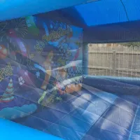 Blue Combi Bouncy Castle