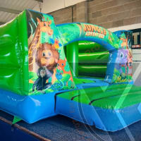 12ft X 14ft Fully Printed Jungle V Front Indoor Bouncer With An Arch