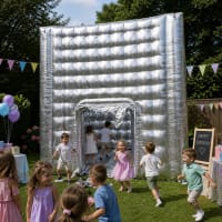 Party Tent Hire Gold Disco Cube