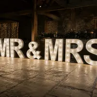 Mr And Mrs Led Letters