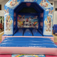 Unicorn Bouncy Castle Front View Highliffe Club Highcliffe Dorset
