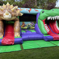 Double Dino Bouncy Castle