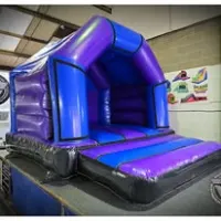 Purple  And Blue Bouncy Castle