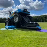 Monster Truck And Kids Bouncy Castle