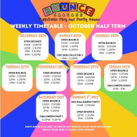 October Half Term Open Bounce - 24th Oct To 1st Nov