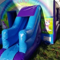 Unicorn Bouncy Castle Slide And Ball Pool