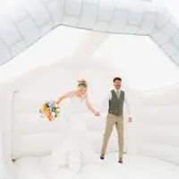 Wedding White Bouncy Castle Hire