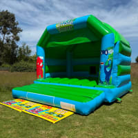 Dino Themed Green And Blue Castle