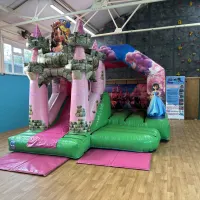 Princess Bouncy Castle With Rapunzel Tower Slide