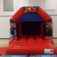 Red And Blue Childs Bouncy Castle Velcro 11 X 15ft