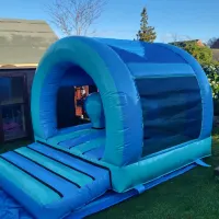 15x11ft Blue Round Bouncy Castle