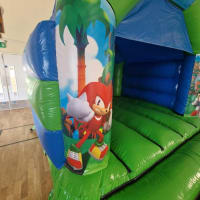 Green Sonic Bouncy Castle