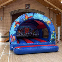 3d Superhero Bouncy Castle