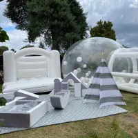10ft X 10ft White Castle And Soft Play Package With Bubble House Package Deal