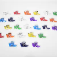 Rainbow Gel Alphabet Boats