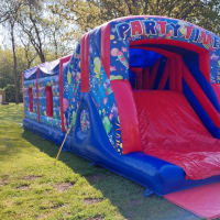 Party Time Obstacle Course Slide And Party Time Castle Package