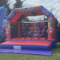 15x15ft A Frame Bouncy Castle Adult Red And Blue Partytime Theme