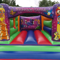 Princess Multi Coloured Slide Bouncy Castle