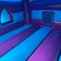 Hero Themed Blue And Purple Castle Bounce And Slide
