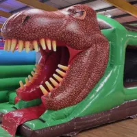 3d Dino Slide Bouncy Castle