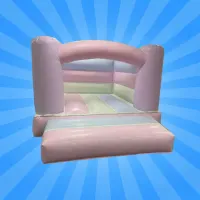 Pale Pink And Purple Bouncy Castle