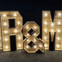 Mr And Mrs Mr And Mr Mrs And Mrs 4ft Rustic Light Up Letters