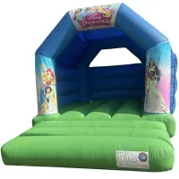 Blue And Green Bouncy Castle 11ft X 15ft