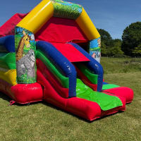 Jungle Themed Multicoloured Bounce And Slide