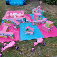 3d Princess Combi Bouncy Castle And Soft Play Package