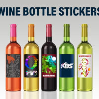 Wine Bottle Stickers 74mm X 104mm