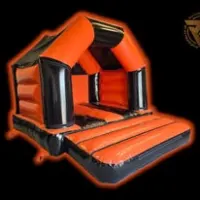 Black And Orange Bouncy Castle