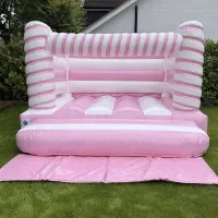Pink And White Luxury Candy Bouncy Castle