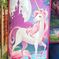 12ft X 12ft Blue And Red Castle -unicorns Theme