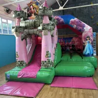 Princess Bouncy Castle With Rapunzel Tower Slide