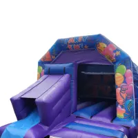 Party Time Castle With Slide - Purple And Blue