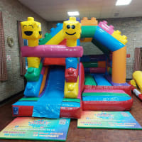 3d Building Blocks Bouncy Castle And Soft Play Package