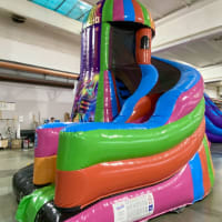 10ft Platform Neon Disco Helter Skelter Slide