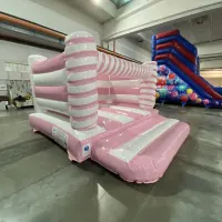 Pink And White Candy Bouncy Castle