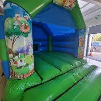 Green Farmyard Bouncy Castle