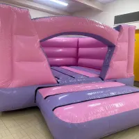 Pink And Purple Low Height Bouncy Castle