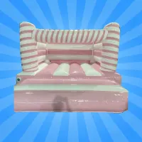 Pink And White Flump Bouncy Castle