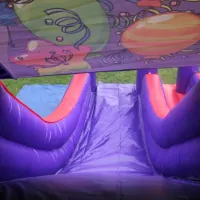 24ftlong X 28ft High X 15ft Party Party Megga Slide Red And Purple