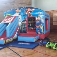 Super Heros Front Slide Bouncy Castle