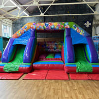 Double Slide Party Theme Bouncy Castle