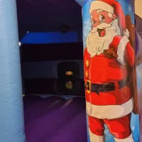 Christmas Theme Disco Bouncy Castle Slide Combo