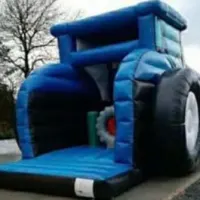 Blue Tractor Obstacle Course
