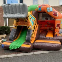 3d Digger Bouncy Castle And Slide